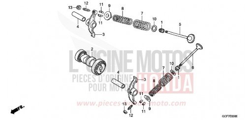 ARBRE A CAMES/SOUPAPE CRF70FC de 2012